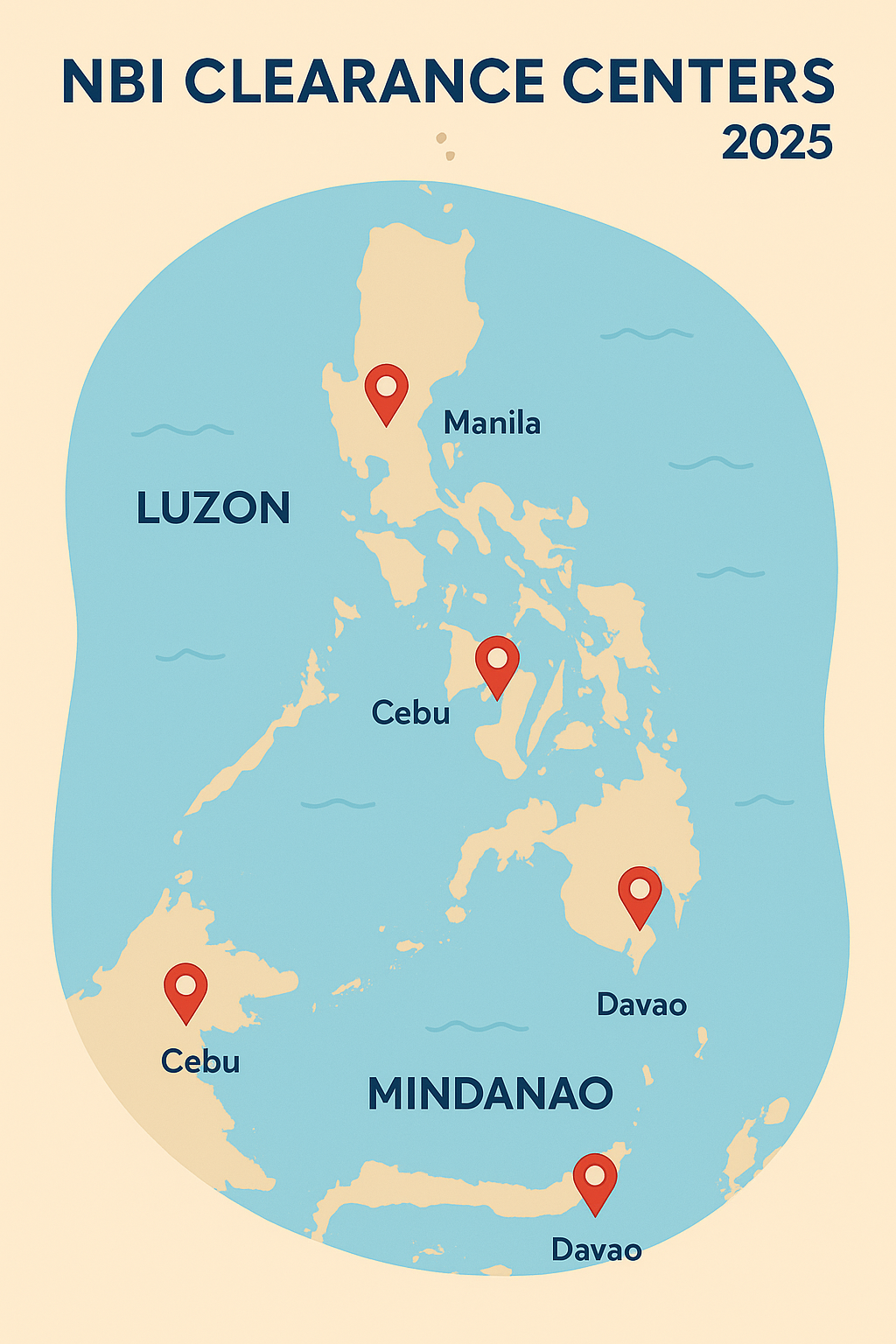 NBI Clearance Centers map