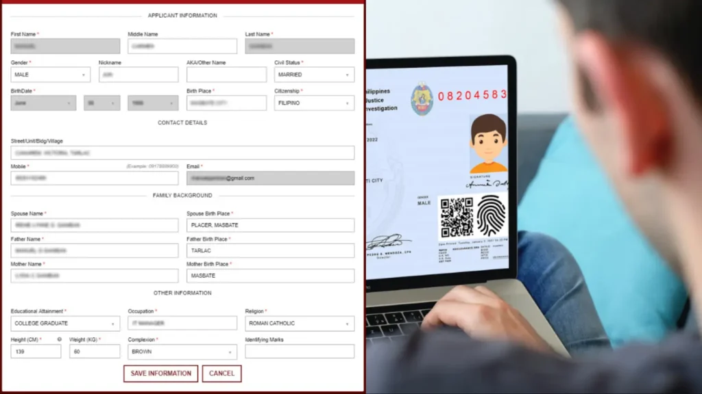 fill out the renewal form for NBI Appointment
