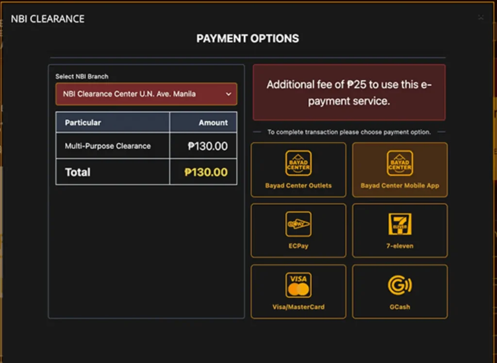 nbi-clearence-payment-options