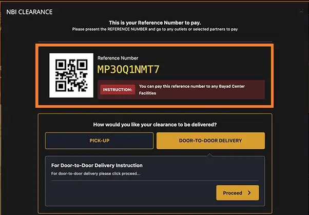 save the raferance number