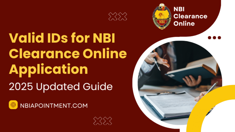 Valid IDs for NBI Clearance Online Application
