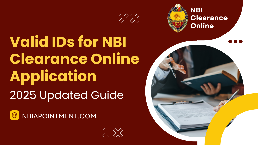 Valid IDs for NBI Clearance Online Application