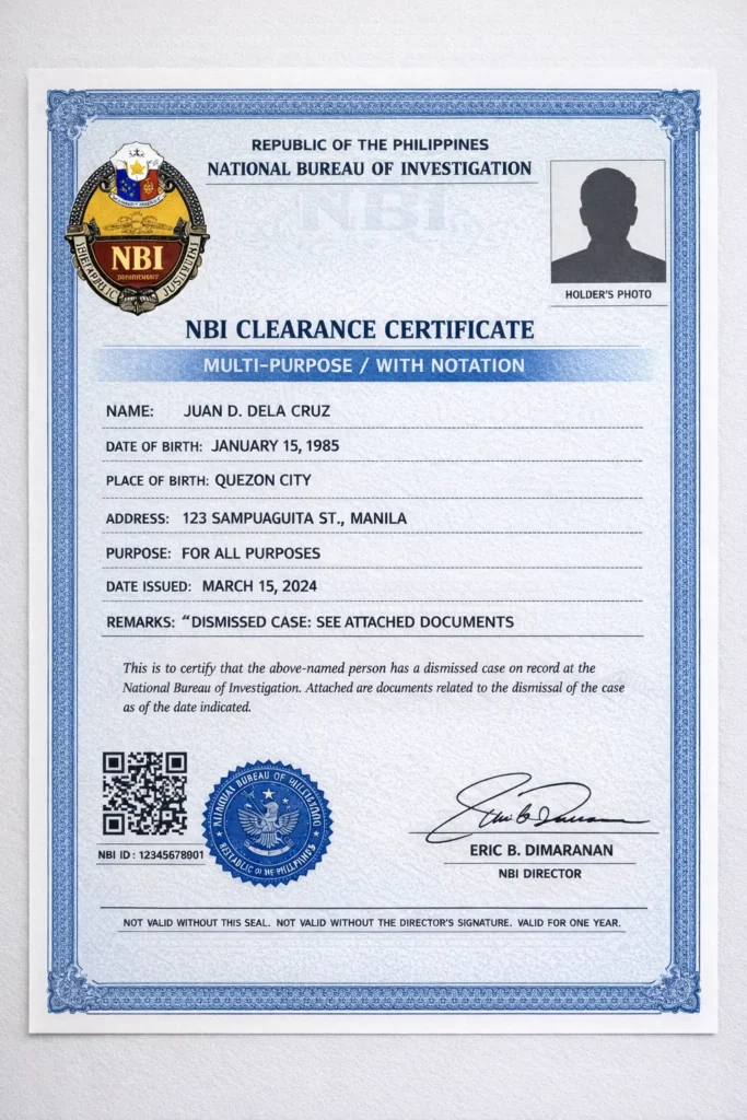Blue NBI CLEARANCE