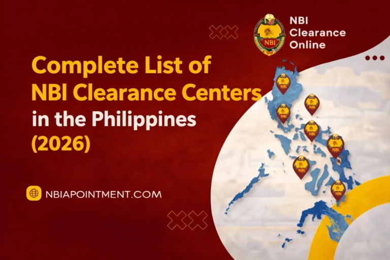 Complete List of NBI Clearance Centers in the Philippines (2026)