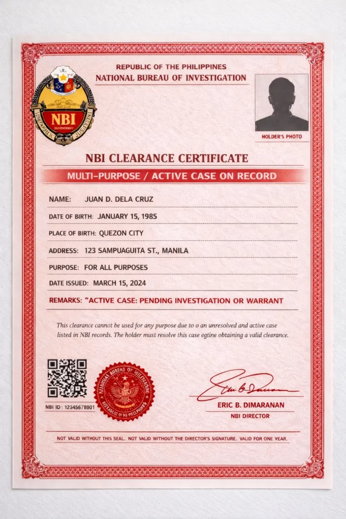 Red NBI CLEARANCE