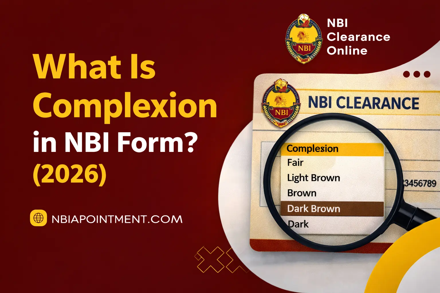 What Is Complexion in NBI Form (2026)