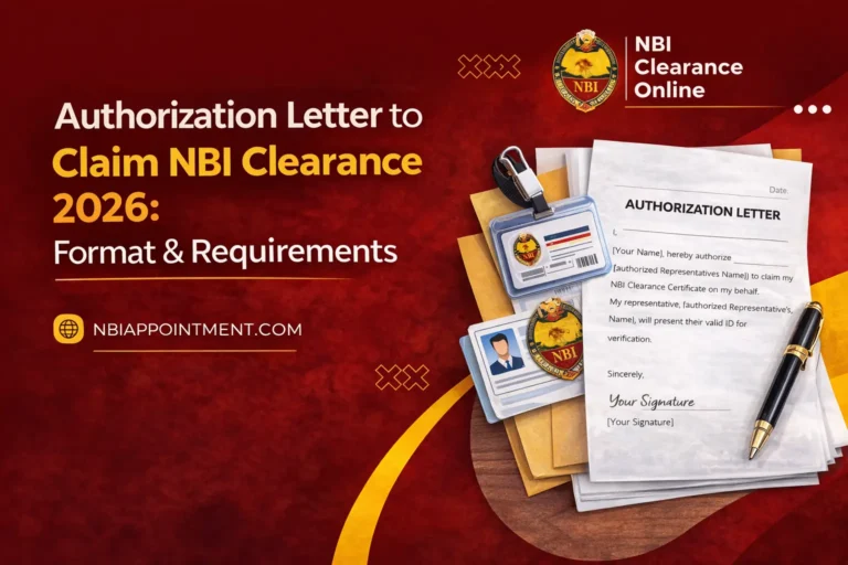 Authorization Letter to Claim NBI Clearance 2026 Format & Requirements