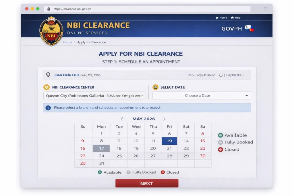 Schedule NBI Clearance Appointment Online
